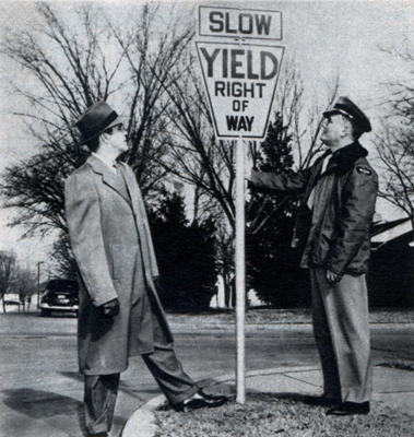 The original yield sign was keystone-shaped