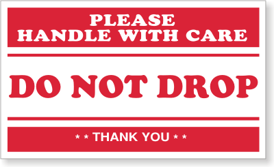 Keep Upright Do Not Drop Handle With Care Shipping Labels