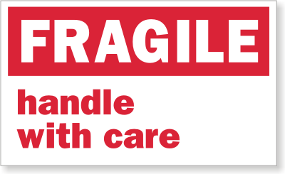 fragile label