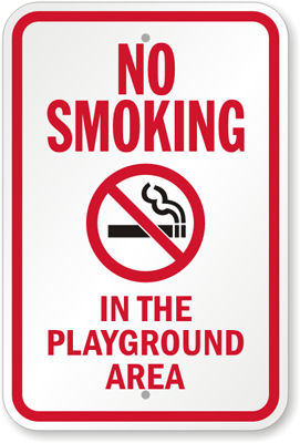 no smoking area poster