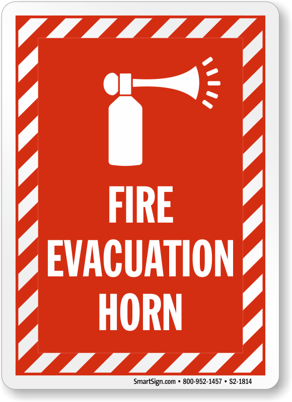 fire evacuation horn sign S2-1814