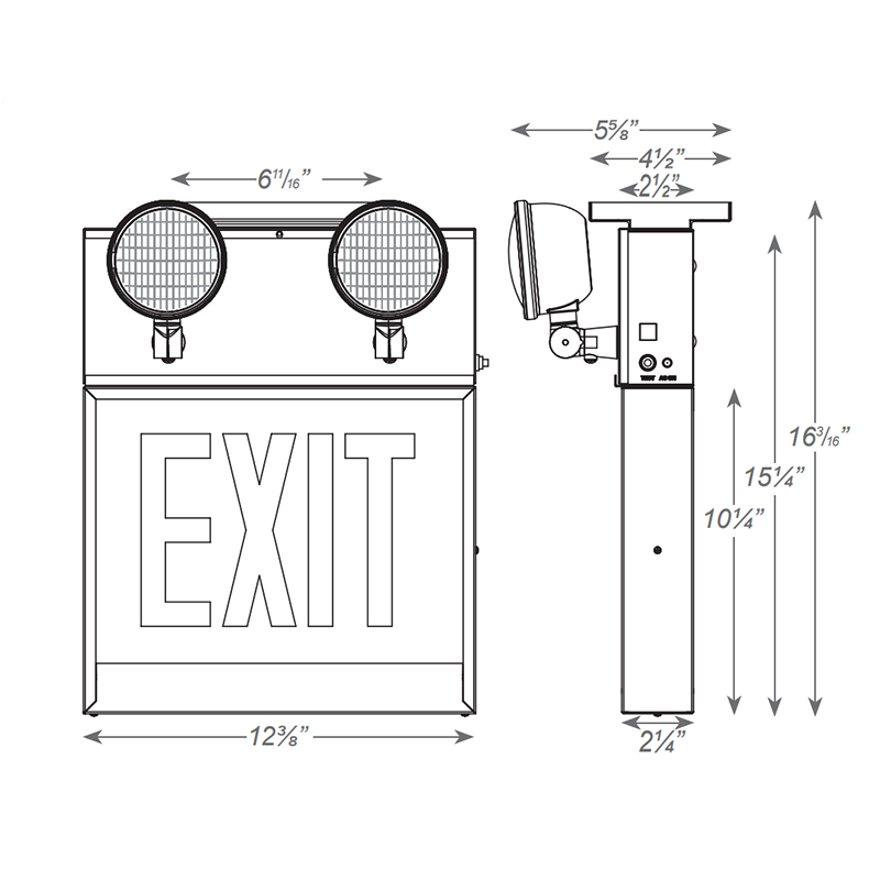 Chicago Approved Stair Sign & Emergency Steel Combo