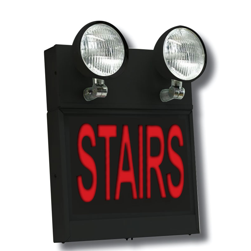 Chicago Approved Stair Sign & Emergency Steel Combo