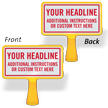 Add Your Headline And Instructions Custom ConeBoss Sign