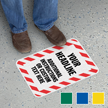 Custom SlipSafe Floor Sign with Striped Border