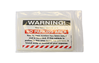 Warning No Parking Area Sticker