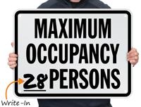 Maximum Occupancy Persons Pool Rule Sign